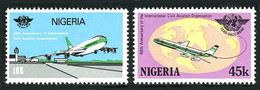 Nigeria 1984  OACI ICAO 40 Airliners Avions De Ligne Boeing 747 Jumbojet Boeing 707 - Airplanes
