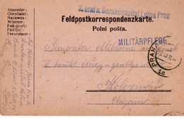 A77 - POLNI POSTA FELDPOSTKORRESPONDENKARTE MILITARPFLEGE K.UND.K BARAKENSPITAL PRAG TO KOLOSVAR, CLUJ ROMANIA 1915 - WW1 (I Guerra Mundial)