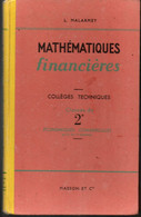Mathématiques Financières Collèges Techniques 2éme Economiques Et Commerciales Editions 1958 - Management