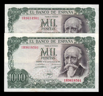 España Pareja Curiosa 1000 Pesetas Jose Echegaray 1971 Pick 154 Serie 1R EBC XF - 1000 Peseten