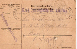 A84  - KORRESPONDENZ KARTE K.U.K. GARNISONSSPITAL NR. 2 IN PRAG PRAHA PORTOFRELE DFENSTSACHE 1916 - WW1