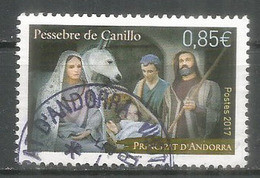 La Crèche De Canillo . Un Timbre Oblitéré 1 ère Qualité , Noël 2017 - Used Stamps