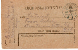 A88 - TABORI POSTA  KOLOSVAR ROMANIA  MATTERMARK STAMP 1917 - 1. Weltkrieg