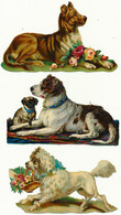 Delcampe - 3 Découpis - Chiens - Animaux