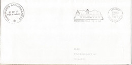 ANDORRA  CORREO FRANCES CC FRANQUICIA INTERIOR 1991 - Cartas & Documentos