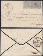 Belgique 1867 - Lettre Avec Timbre BE Nº Bel 17 (x2)  LP340   SPA à Destination Bruxelles... (DD) DC-9672 - 1849-1865 Medallions (Other)