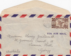 LETTRE. NOUVELLE CALEDONIE. 30 8 1943. N° 242 SEUL. POUR L'AUSTRALIE   //  2 - Cartas & Documentos