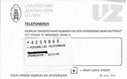 BELGIUM :  UZ Leuven Hospital Phone Card  (2) - Da Identificare