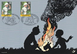 België 2001 Nr 3048 Herdenkingskaart Kuifje In Congo, Tintin Au Congo, Zeer Mooi Lot 4345 - Herdenkingskaarten