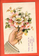 ZDA-12  Bouquet De Fleurs Dans Une Main... Gaufré, Relief, Geprägt. Circulé 1907 - Andere & Zonder Classificatie