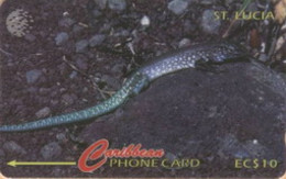 STLUCIA : 201A EC$10 Whip Tak Lizard USED - Saint Lucia