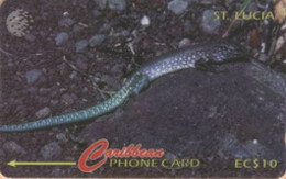 STLUCIA : 099A EC$10 Whip Tak Lizard USED - St. Lucia