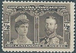 Canada -1908, The 300th Year Of The Foundation Of Quebec,½C Brown-Mint - Ongebruikt