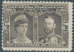 Canada -1908, The 300th Year Of The Foundation Of Quebec,½C Brown-Mint - Unused Stamps