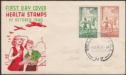 NEW ZEALAND 1940 HEALTH FDC - Lettres & Documents