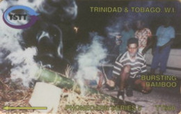 TRINIDAD : 098AA TT$60 BURSTING BAMBOO Control With 0 Not Slashed USED - Trinidad En Tobago