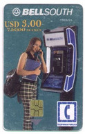 ECUADOR : BS-15A $3 Phone Booth Green Gem3 No ED USED - Ecuador