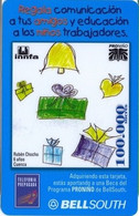 ECUADOR : BSP093B 100 GIFTS PRONINO Blue (bottom 3 Lines) USED - Ecuador