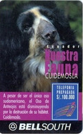 ECUADOR : BSP103F 100 BEAR Sticker 30 Days Over 45 Days USED - Ecuador