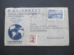 Uruguay Um 1948 Dekorativer Firmenumschlag M. Keidansky Importacion - Exportacion Alzaibar 1323 Casilla De Correo 219 - Uruguay