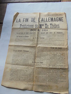 Affiche , Militaria , Voyance , Les Prédictions De Mme De THEBES Pour 1914 , La Fin De L'Allemagne , Frais Fr 1.95 € - Affiches