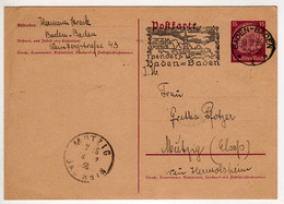 Allemagne :  : Entiers Postaux : ( Cachet Baden - Baden ) - Sonstige & Ohne Zuordnung