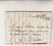 Saint Nicolas La Meurte, Lettera Con Contenuto (. Periodo Napoleonico ) Per Il Generale Per La Guerra A Milano 1806 - 1792-1815: Veroverde Departementen