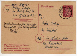 Allemagne :  : Entiers Postaux : ( Cachet Zschopau ) - Otros & Sin Clasificación