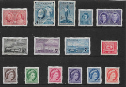 CANADA 1937 - 1954 COLLECTION OF SETS UNMOUNTED MINT/MOUNTED MINT Cat £10+ - Collections