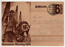 Allemagne :  : Entiers Postaux : ( Cachet  Berlin ) Nationaler Feiertag 1934 - Otros & Sin Clasificación