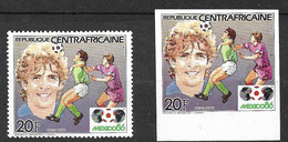 Centrafrique Football N°704 Paolo Rossi Dentelé Et Non Dentelé Neufs * * TB =MNH VF ... Le Moins Cher Du Site  ! ! - 1986 – México