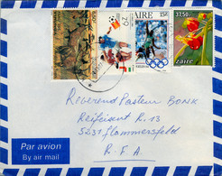 1987 ZAIRE  , KINSHASA - FLAMMERSFELD , SOBRE CIRCULADO ,  FÚTBOL , ATLETISMO , FAUNA , ATHLETISME - Other & Unclassified