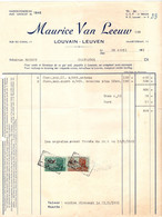 Maurice Van Leeuw - Louvain - Leuven - Textile - Chemise Flanelle - 26 Avril 1951. - Kleidung & Textil