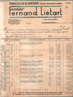Fabrique De Bonneterie - Spécialisé En Sous-Vêtements En Interlock - Etablissements Fernand Liétart - Quevaucamps 1946. - Kleidung & Textil