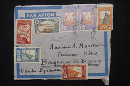 NIGER - Devant D'enveloppe De Zinder Pour La France Par Avion, Affranchissement Varié - L 81804 - Cartas & Documentos