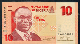 NIGERIA P33a 10 NAIRA 2006 #BA Signature 17 UNC. - Nigeria