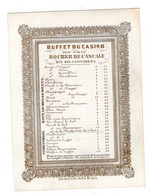 1 Carte Visite Liste De Prix  Buffet Du Casino Rocher De Cancale Rue Des Capucins  Gand Lith.Daveluy    11x15 Cm - Porcelaine