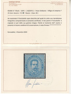 1879 Umberto I 25 C. MNH Certificato Discreta Centratura ++++ - Nuevos