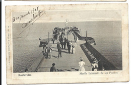 MONTEVIDEO - URUGUAY - Very Old Postcard - Muelle Balneario De Los Pocitos(1905) - Uruguay