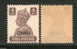 India CHAMBA State KG VI 4As Postage Stamp SG 116 / Sc 97 Cat. �20 MNH - Chamba