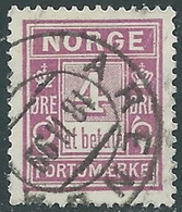 1887-1920 NORVEGIA SEGNATASSE USATO 4 ORE TIPOGRAFIA K - RD36-9 - Used Stamps