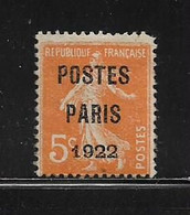 FRANCE  ( FRPR - 1 )  1922  N° YVERT ET TELLIER  N° 30   N* - 1893-1947