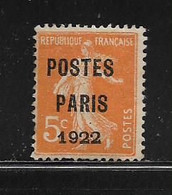 FRANCE  ( FRPR - 3 )  1922  N° YVERT ET TELLIER  N° 30   N* - 1893-1947