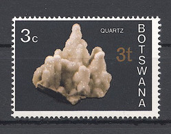 Botswana, 1976, Minerals, 3 T On 3 C, Overprinted, MNH, Michel 157 Type I - Botswana (1966-...)
