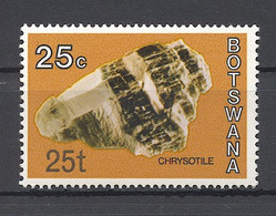 Botswana, 1976, Minerals, 25 T On 25 C, Overprinted, MNH, Michel 164 Type I - Botswana (1966-...)