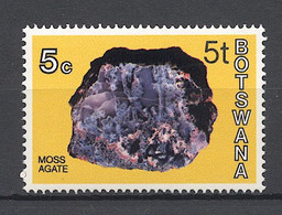 Botswana, 1977, Minerals, 5 T On 5 C, Overprinted, MNH, Michel 159 Type II - Botswana (1966-...)