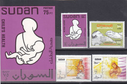Stamps SUDAN 1988 SC 355 359 CHILD SURVIVAL MNH SET # 152 - Soudan (1954-...)