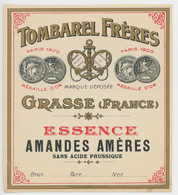 Etiquette - Essence Amandes Amères - Tombarel Frères - Grasse - Etichette