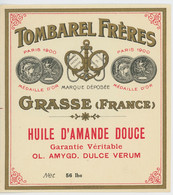 Etiquette - Huile D'Amandes Douce - Tombarel Frères - Grasse - Etiquettes