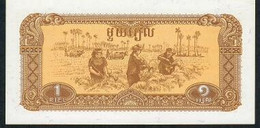 CAMBODIA  P28 1 RIEL 1979 UNC. - Cambodge